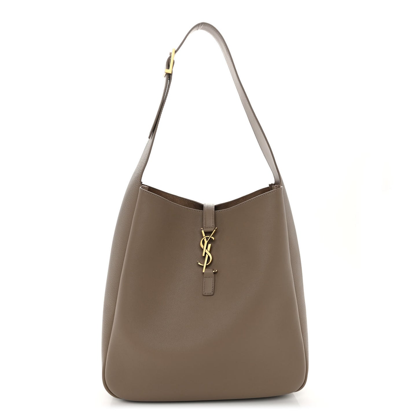 Smooth Calfskin Large Le 5 A 7 Soft Hobo Dark Beige