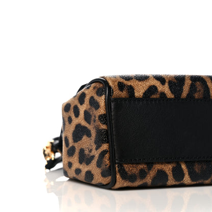 Dolce & Gabbana Dauphine Leopard Print Mini Miss Sicily Satchel Black 9 of 10