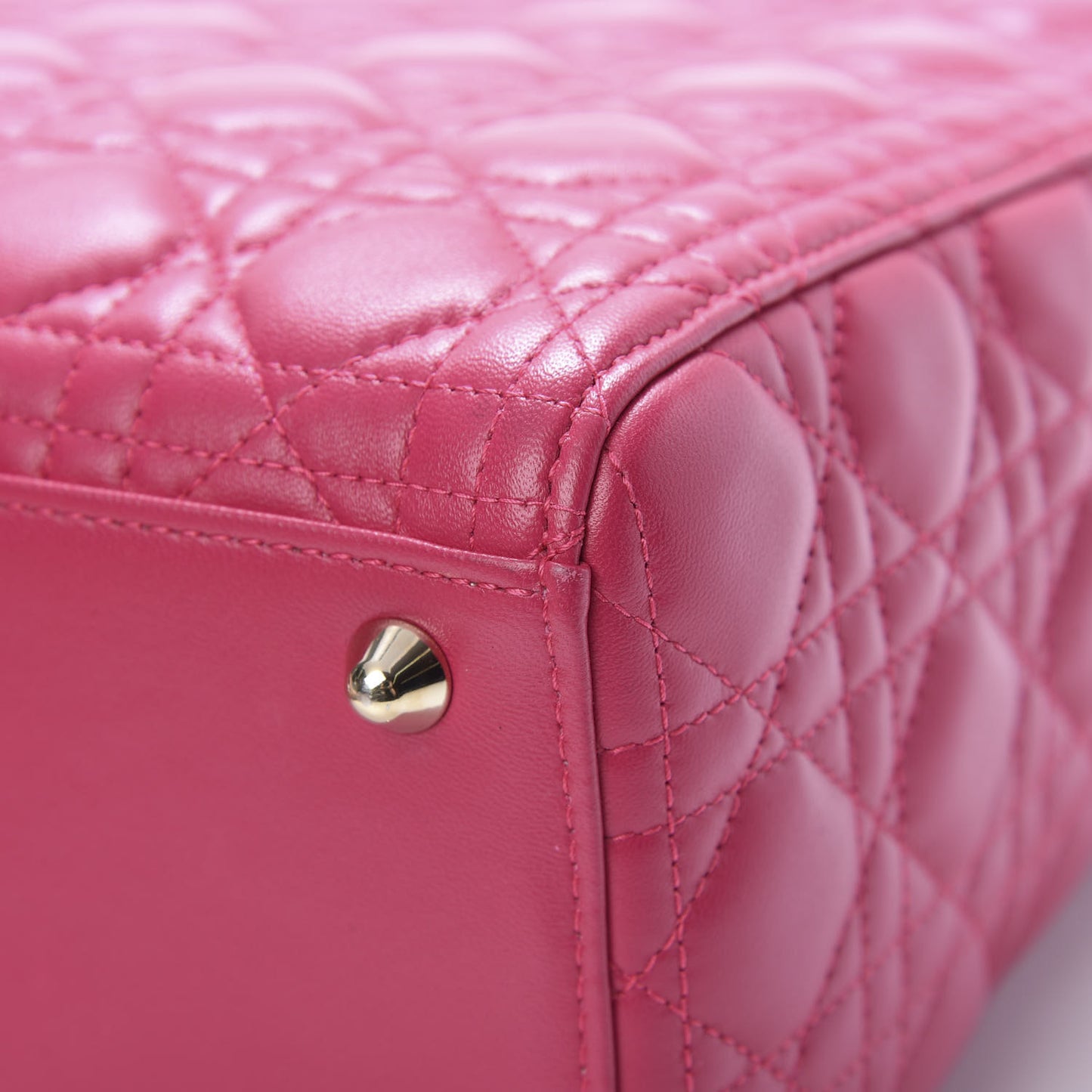 Lambskin Cannage Large Lady Dior Pink