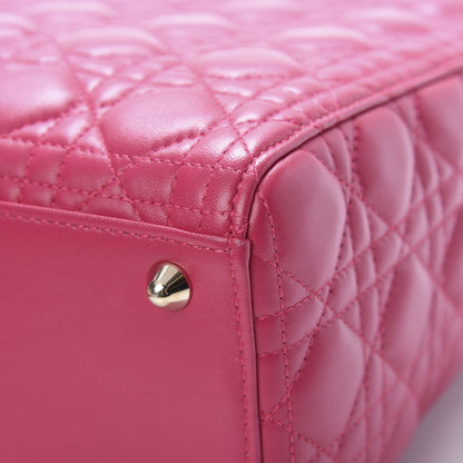 Christian Dior Lambskin Cannage Large Lady Dior Pink 11 of 14