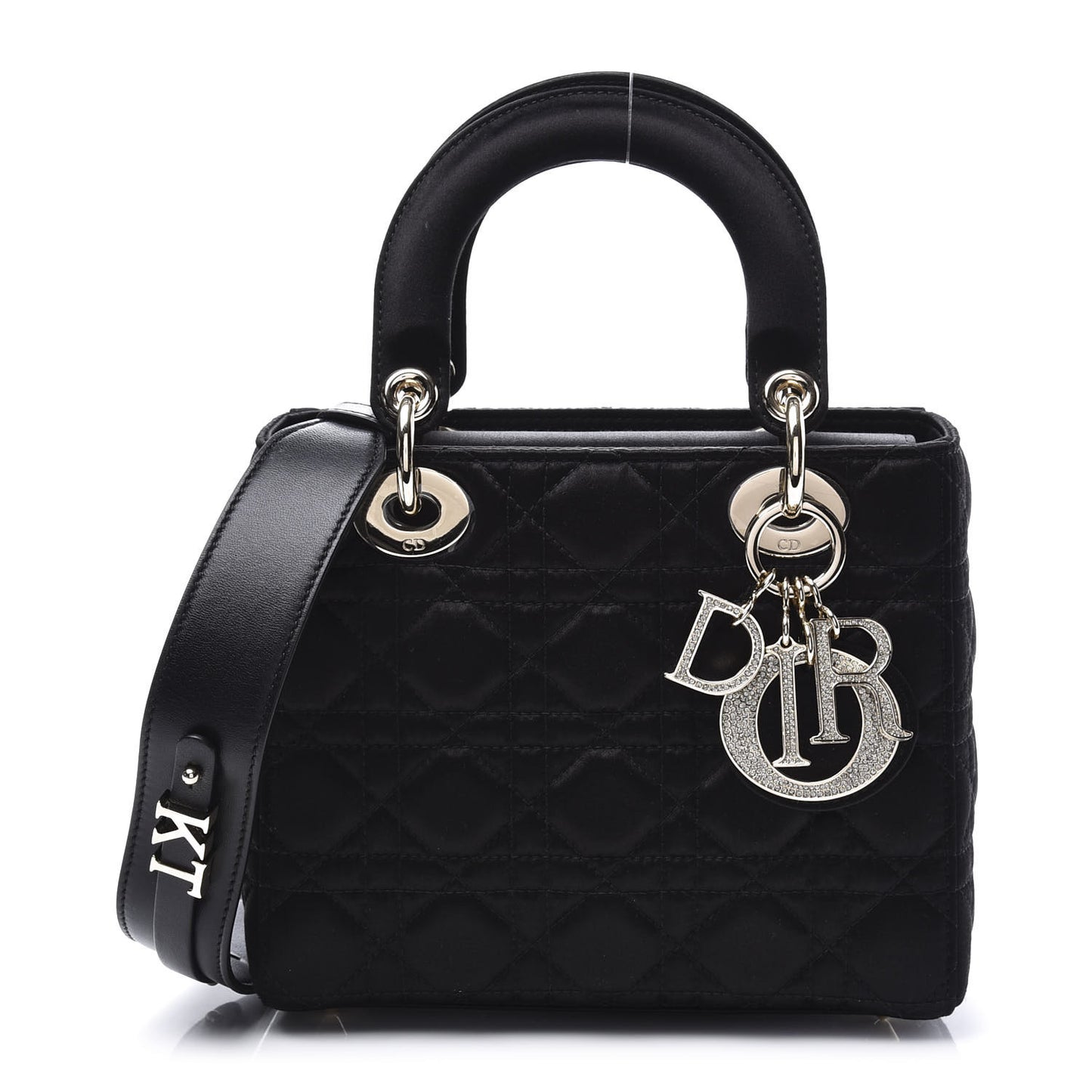 Satin Swarovski Crystal Cannage My ABC Lady Dior Black