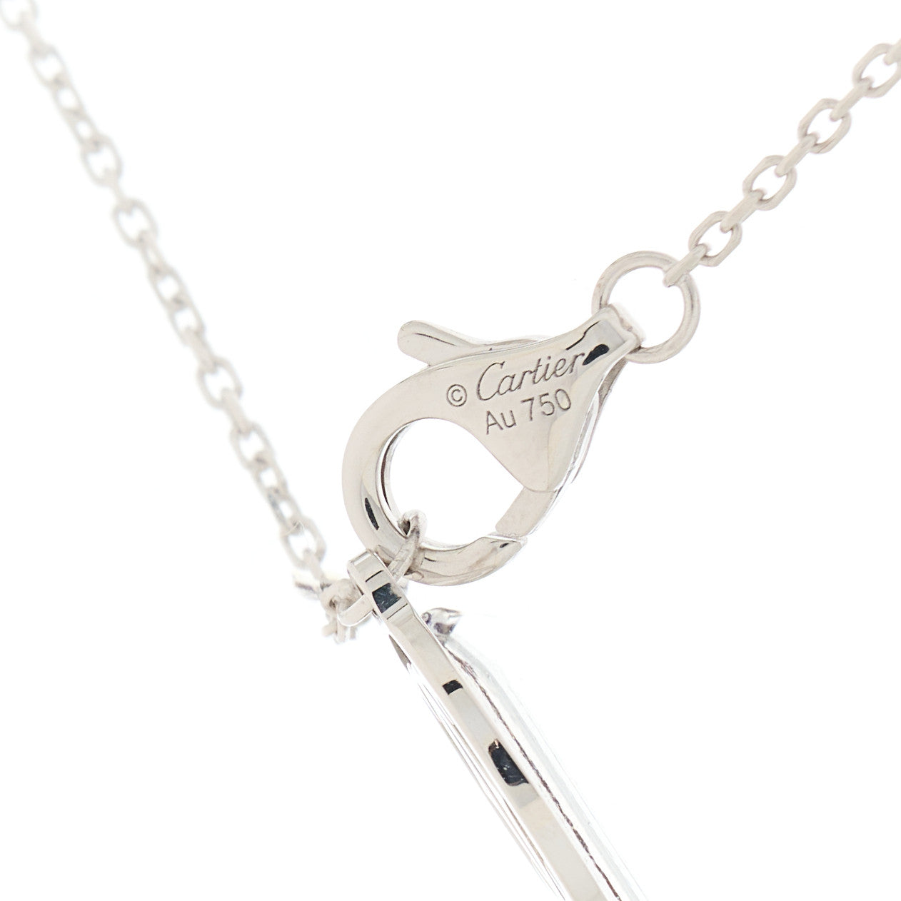 18K White Gold Diamond .31ct 1895 Solitaire Pendant Necklace