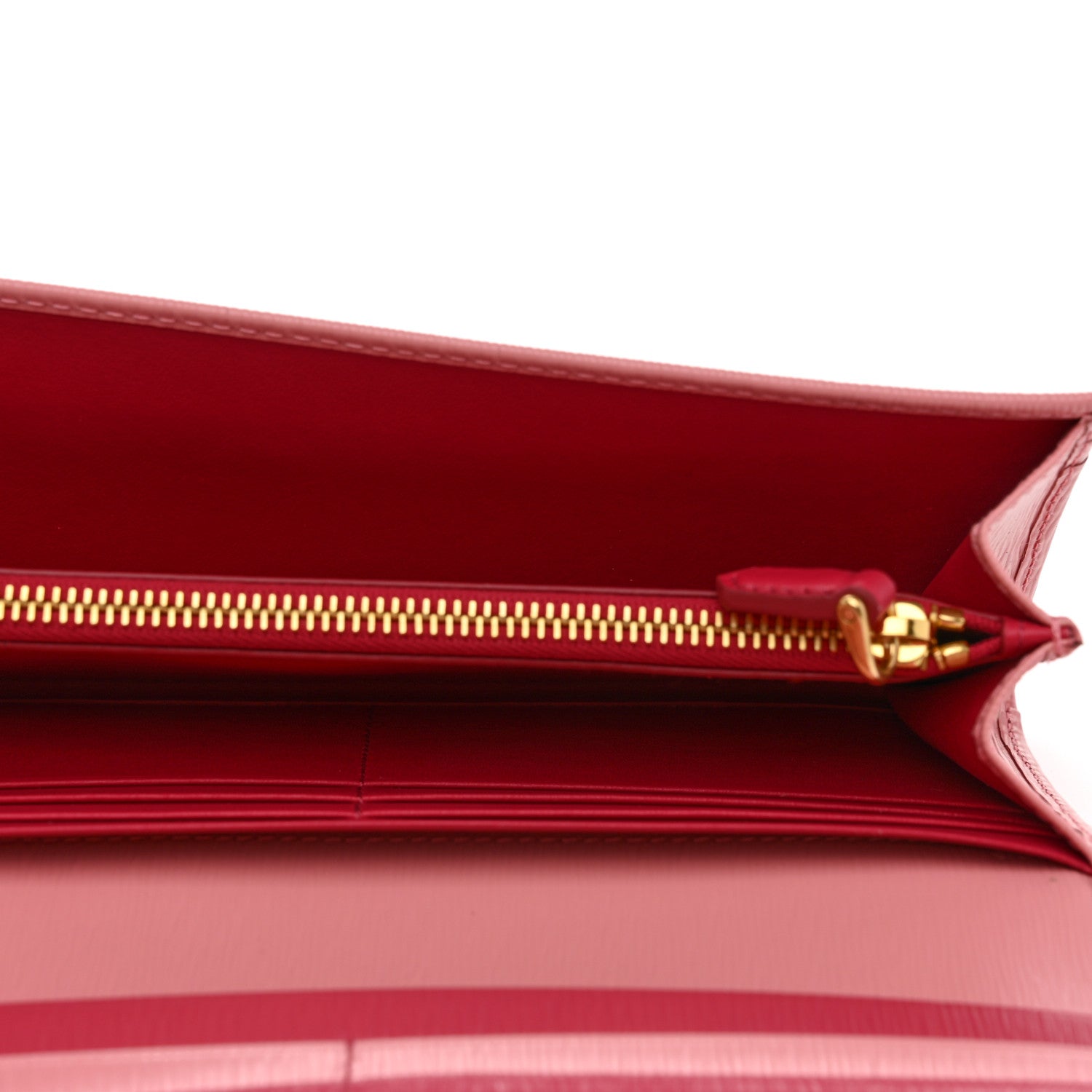 Prada Vitello Move Bi-Color Continental Flap Travel Wallet Petalo Peonia 10 of 12