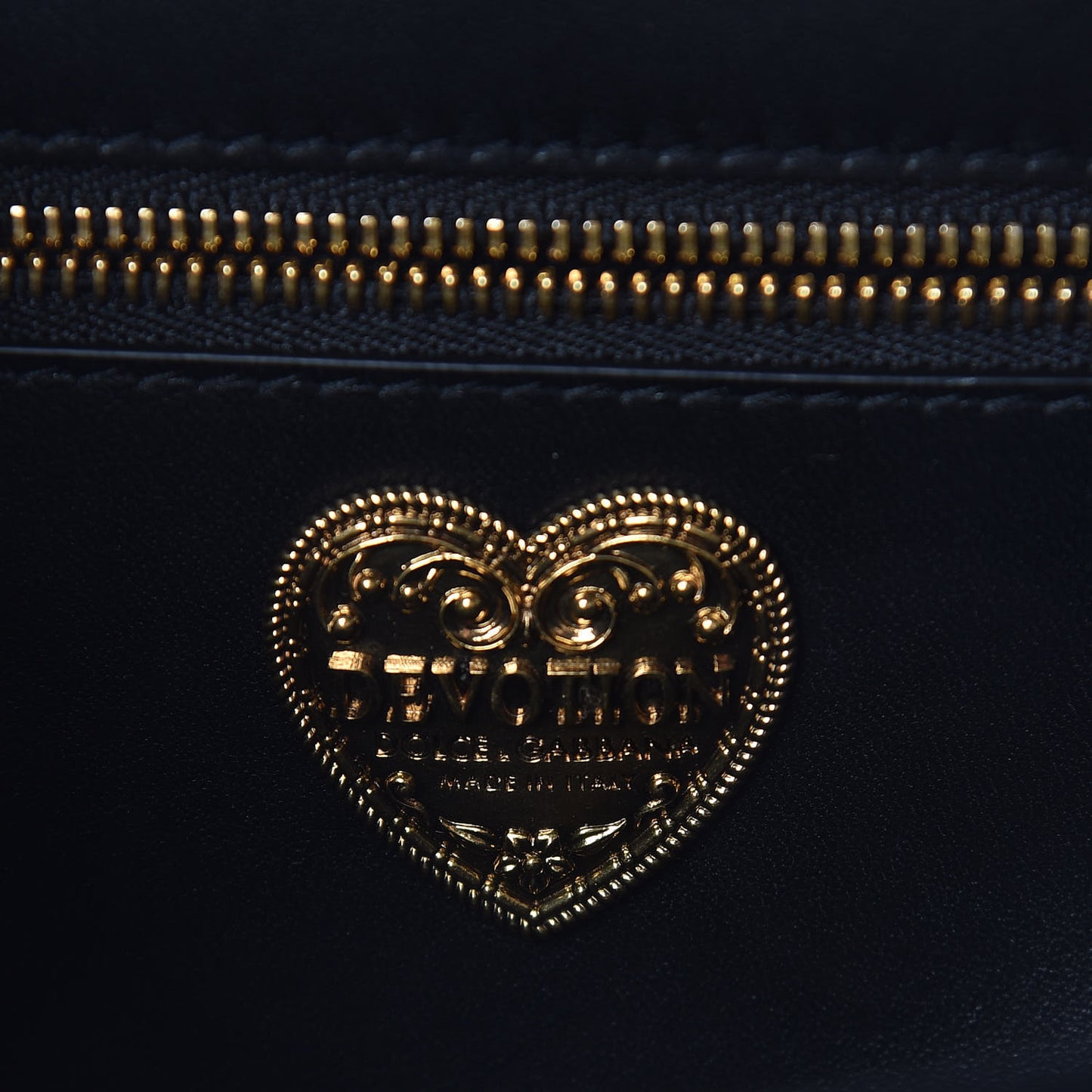 DOLCE &GABBANA Velvet Medium Devotion Crossbody Bag Black