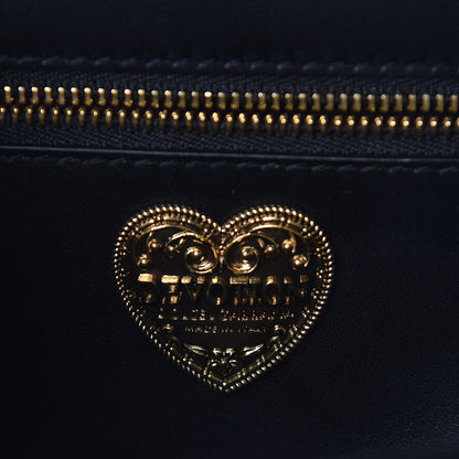 Dolce & Gabbana DOLCE &GABBANA Velvet Medium Devotion Crossbody Bag Black 6 of 9