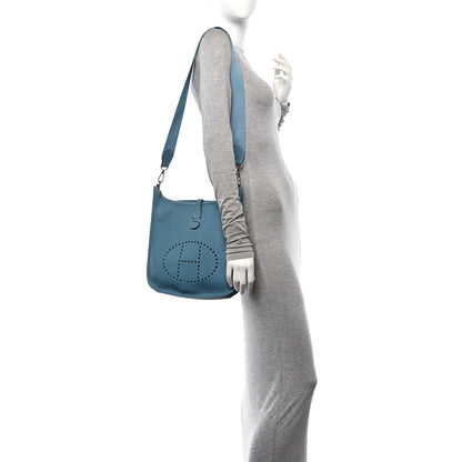 Hermes Epsom Evelyne PM Blue Jean 2 of 11