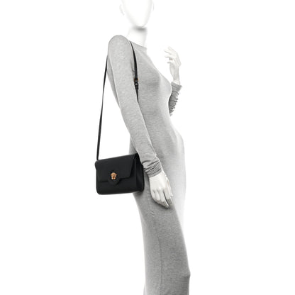 Versace Grained Calfskin La Medusa Crossbody Bag Black 3 of 10