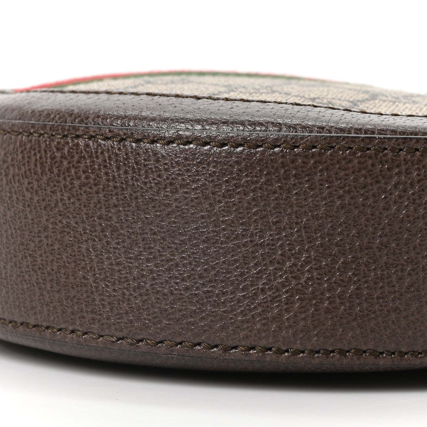GG Supreme Monogram Web Mini Ophidia Round Shoulder Bag Brown