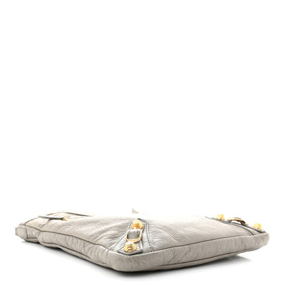 Balenciaga Agneau Giant 12 Gold Hardware Flat Crossbody Gris Pyrite 4 of 16