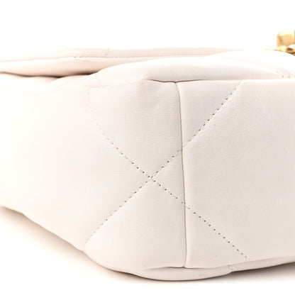 Chanel Lambskin Quilted Medium Chanel 19 Flap White 9 of 11