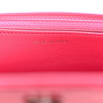 Chanel Snakeskin Wallet On Chain WOC Pink 7 of 11