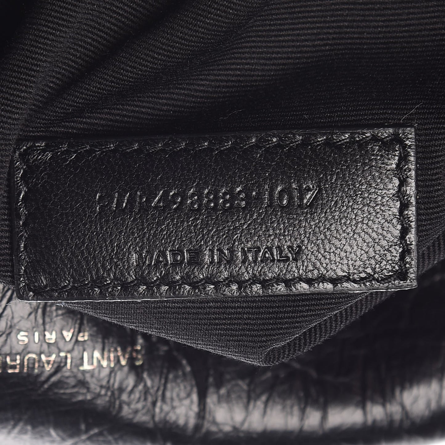 Crinkled Calfskin Matelasse Monogram Large Niki Chain Satchel Black