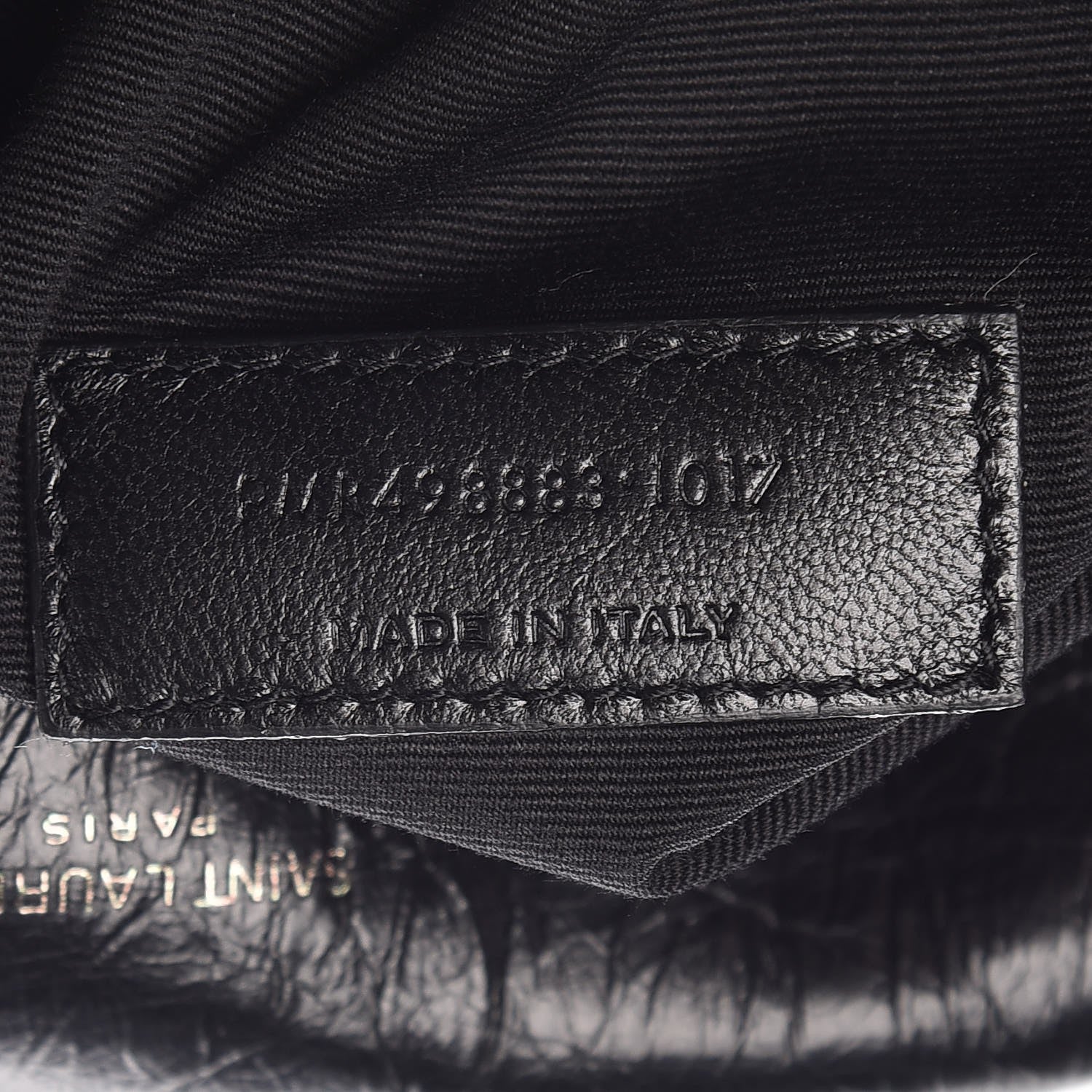 Saint Laurent Crinkled Calfskin Matelasse Monogram Large Niki Chain Satchel Black 8 of 9