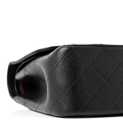 Chanel Caviar Quilted Jumbo Double Flap Black 9 of 12
