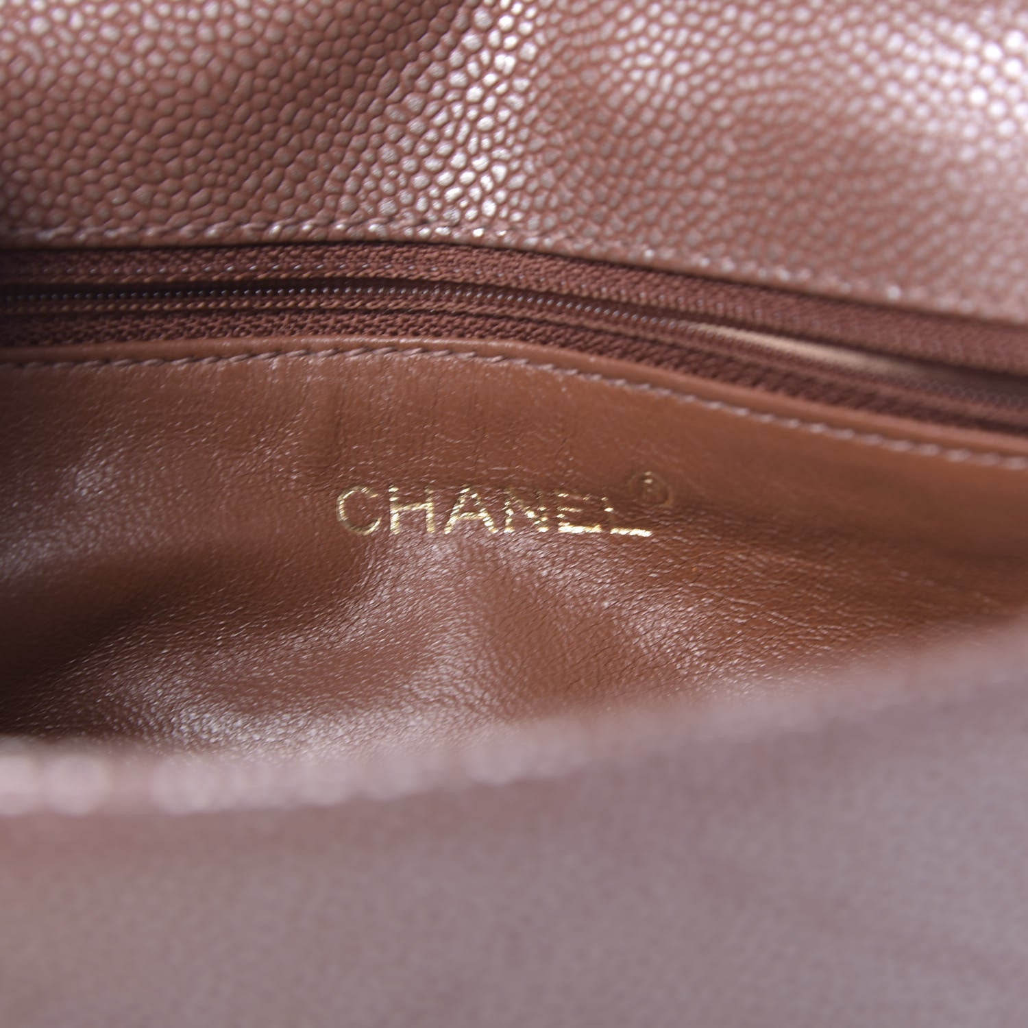 Chanel Metallic Caviar Quilted Medium Single Flap Brown 6 of 12