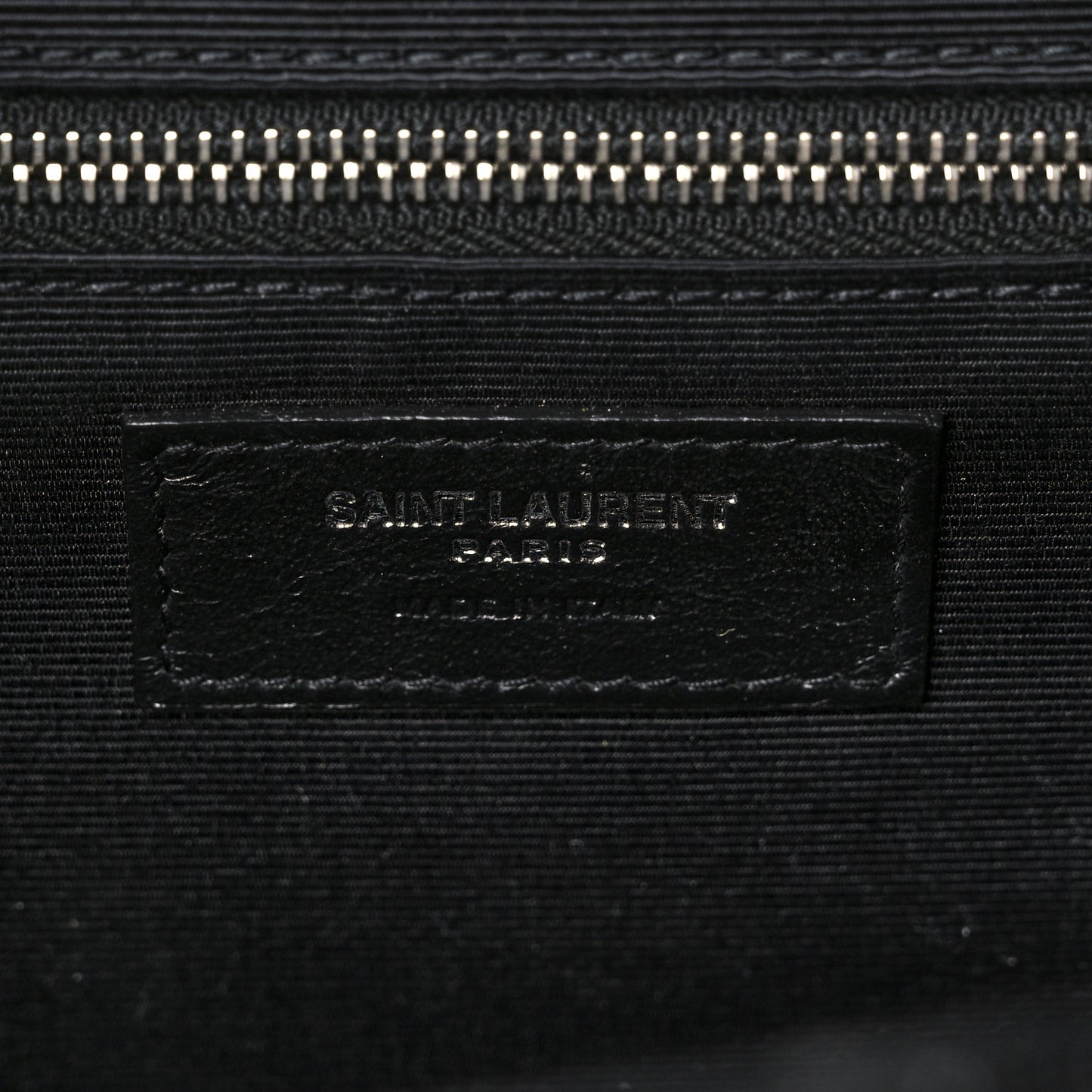 Grain De Poudre Textured Mixed Matelasse Large Triquilt Monogram Satchel Black