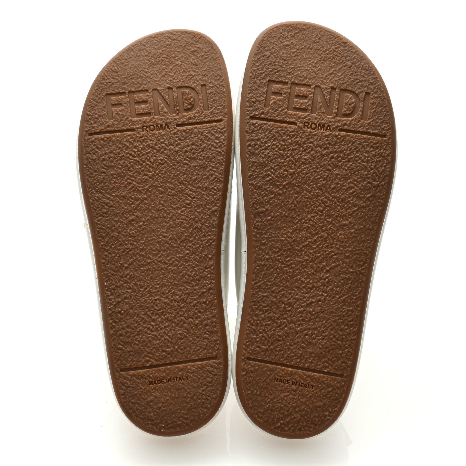 Fendi Vitello Womens Fendigraphy Slide Sandals 40 White Ice 5 of 7