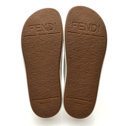 Fendi Vitello Womens Fendigraphy Slide Sandals 40 White Ice 5 of 7