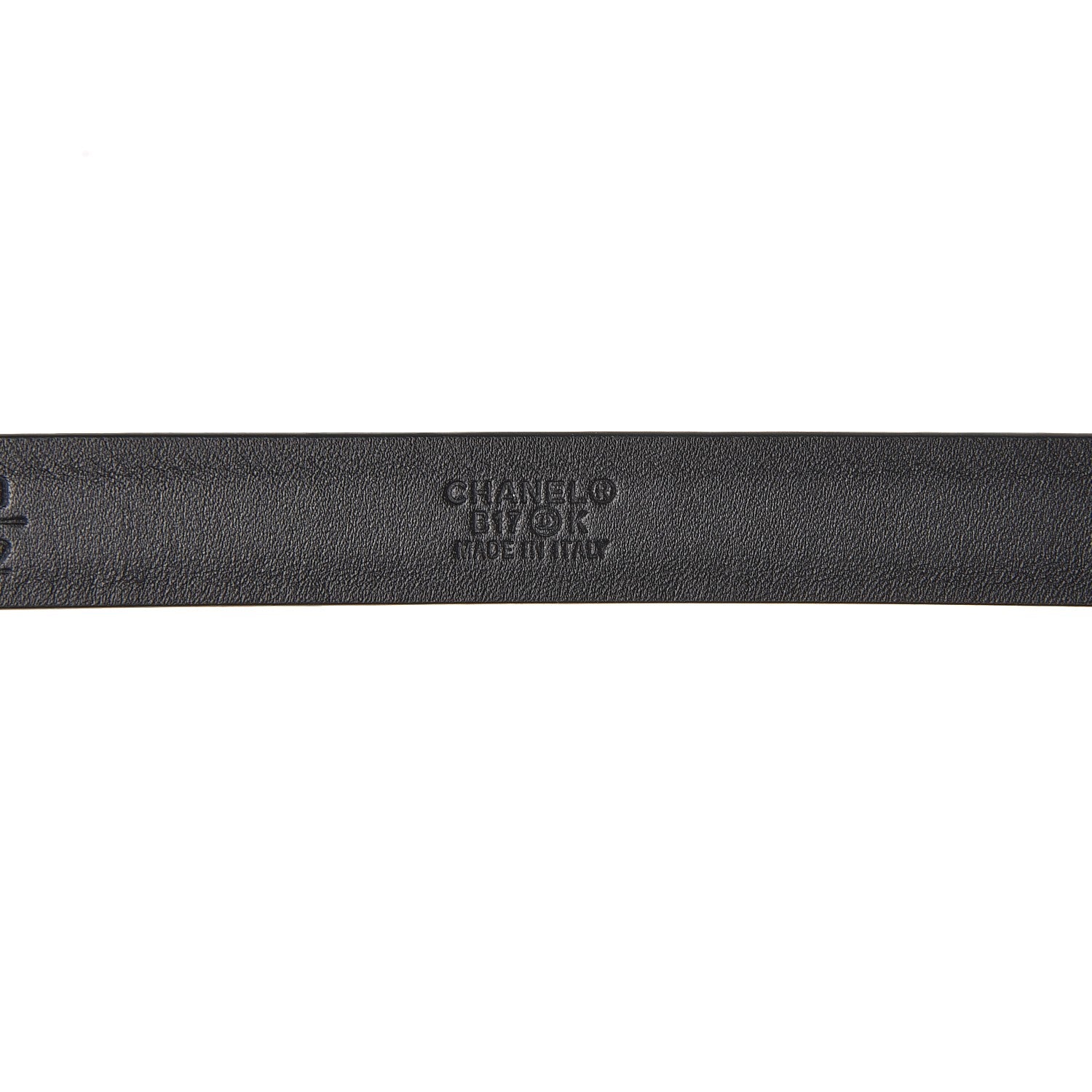 Chanel Glitter Calfskin CC Logo Skinny Belt 80 32 Black 7 of 8