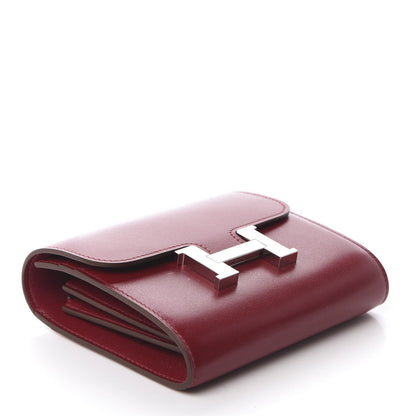 Hermes Veau Tadelakt Constance Short Wallet Rubis 4 of 8
