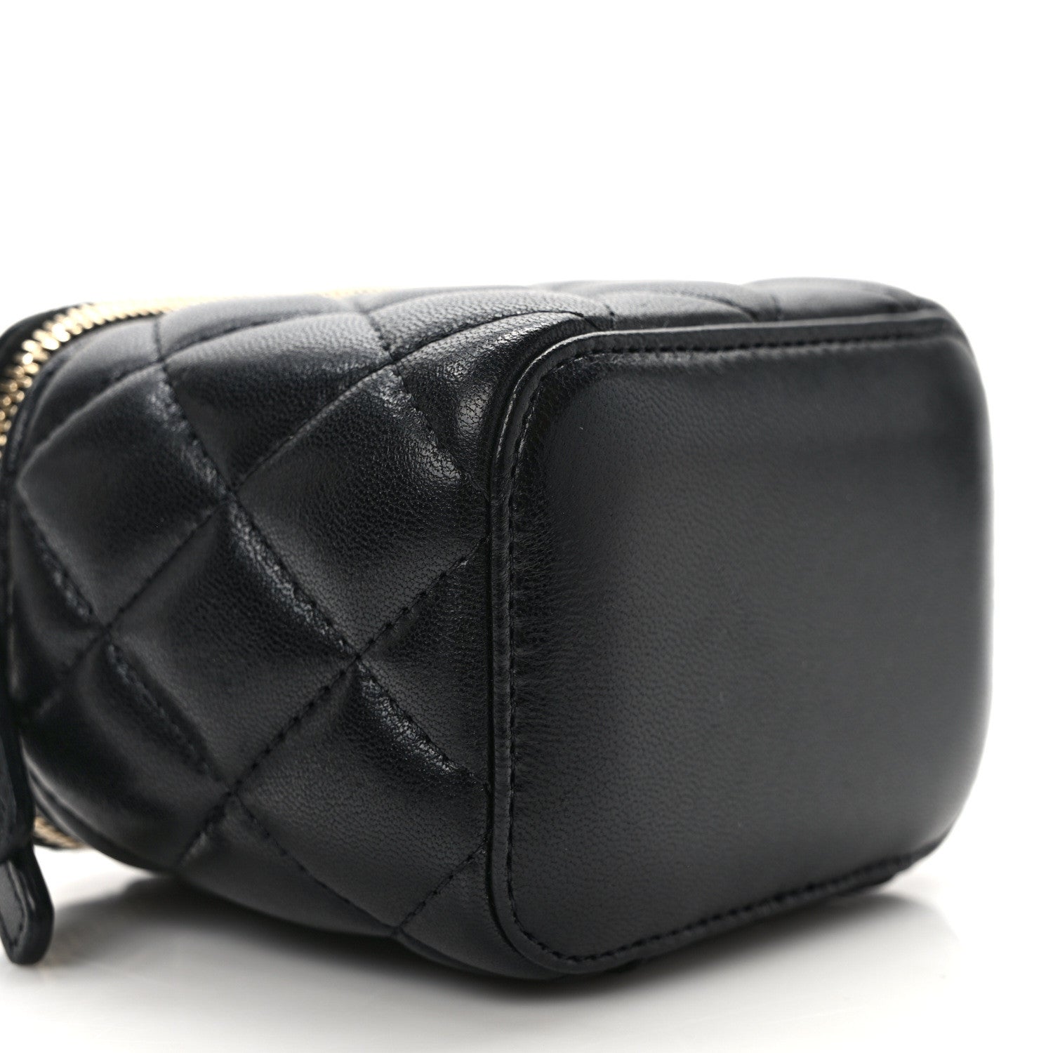 Chanel Lambskin Quilted Mini Vanity Case With Chain Black 8 of 10