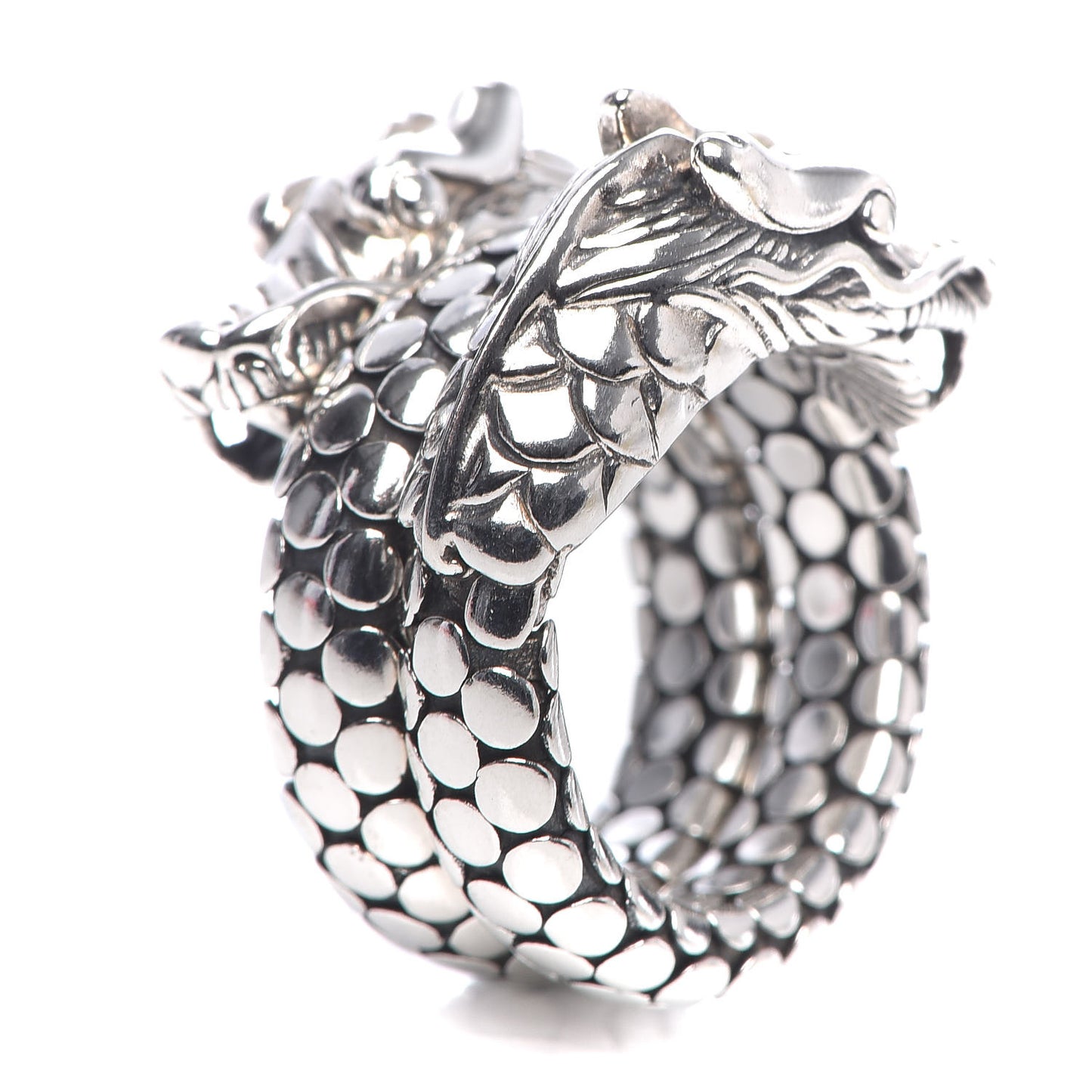 Sterling Silver Legends Naga Double Coil Ring 53 6.5