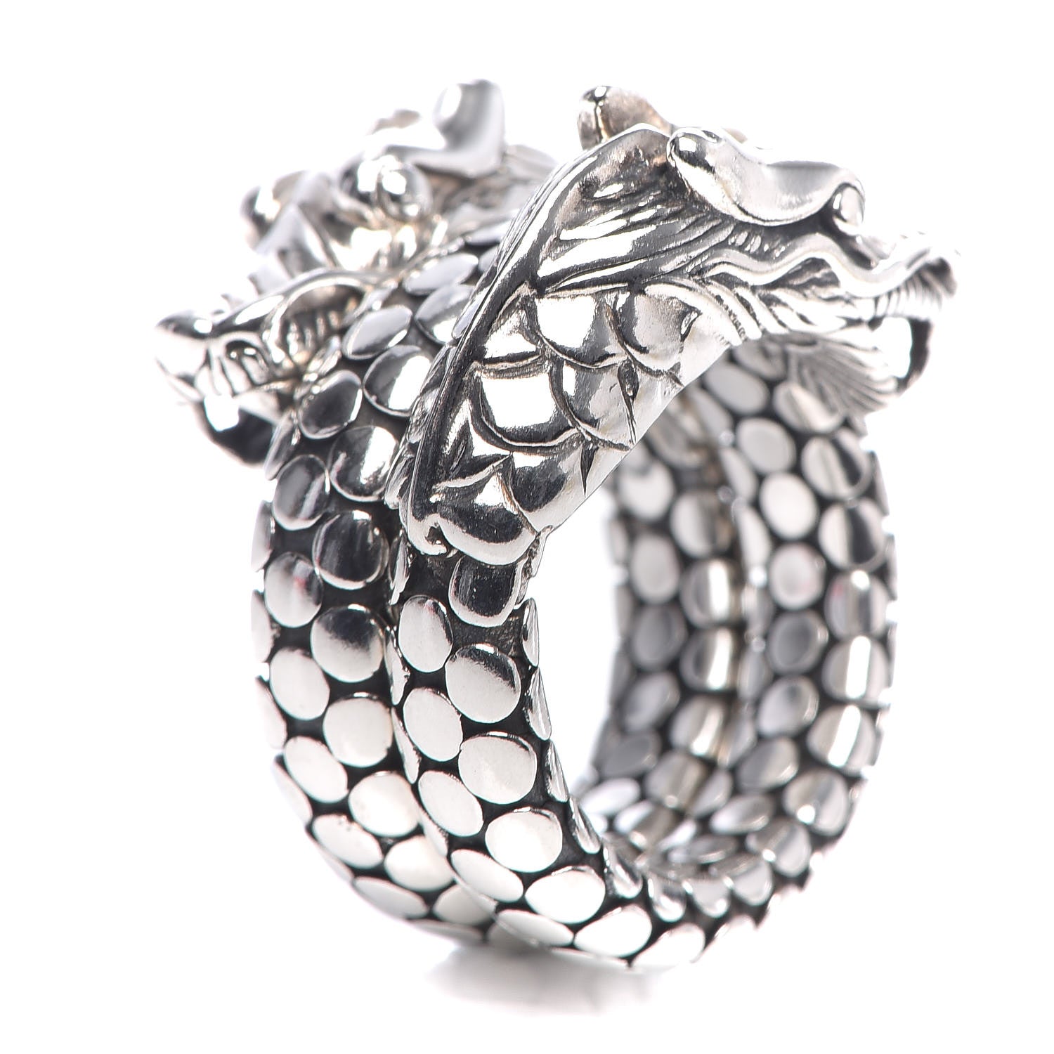 John Hardy Sterling Silver Legends Naga Double Coil Ring 53 6.5 6 of 6