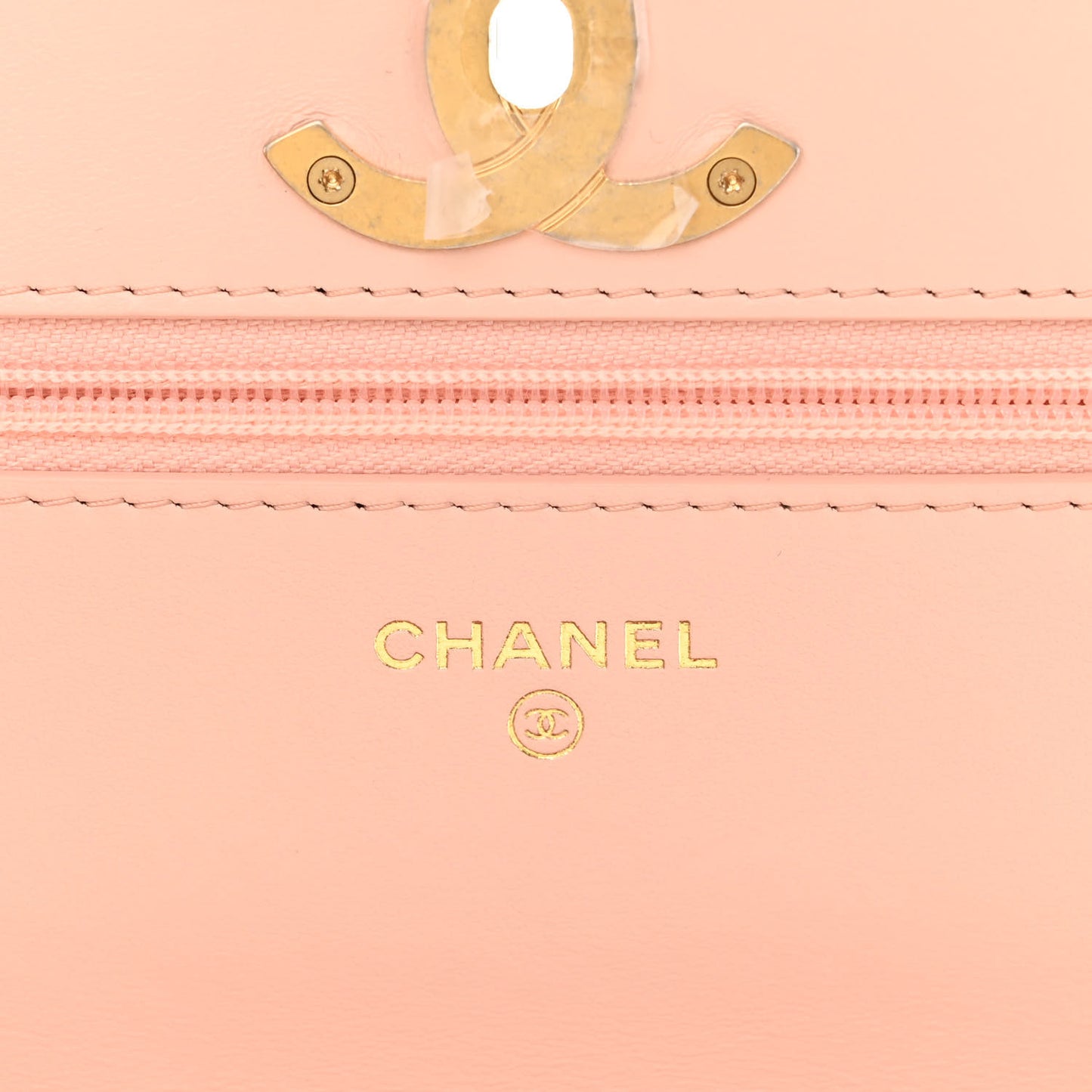 Caviar Quilted Camellia Wallet On Chain WOC Light Pink