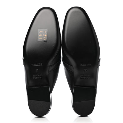 Hermes Goatskin Oz Mules 37 Black 4 of 4