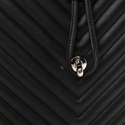 Chanel Calfskin Chevron Quilted Large Urban Spirit Backpack Black 13 of 16