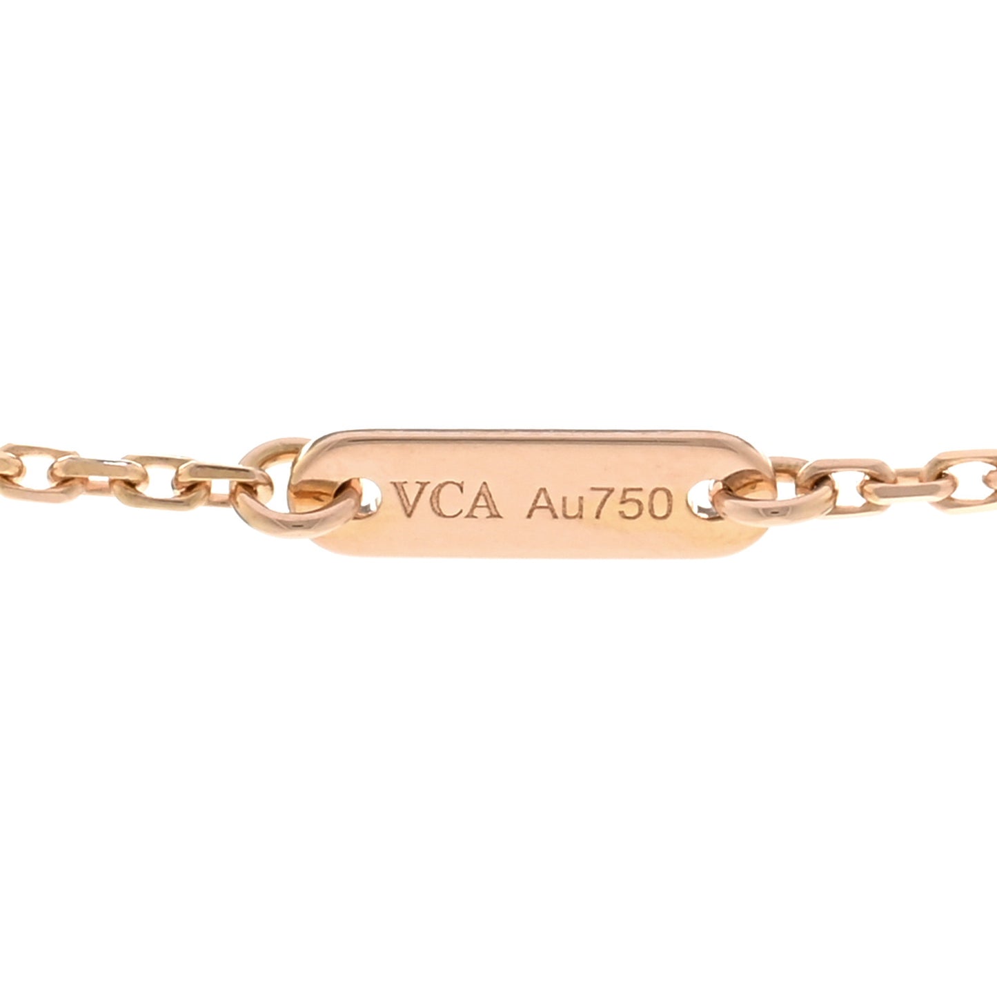 VAN CLEEF & ARPELS 18K Rose Gold Carnelian Sweet Alhambra Pendant Necklace