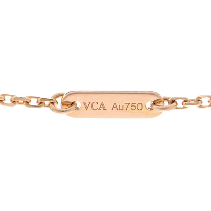 Van Cleef & Arpels VAN CLEEF & ARPELS 18K Rose Gold Carnelian Sweet Alhambra Pendant Necklace 4 of 5