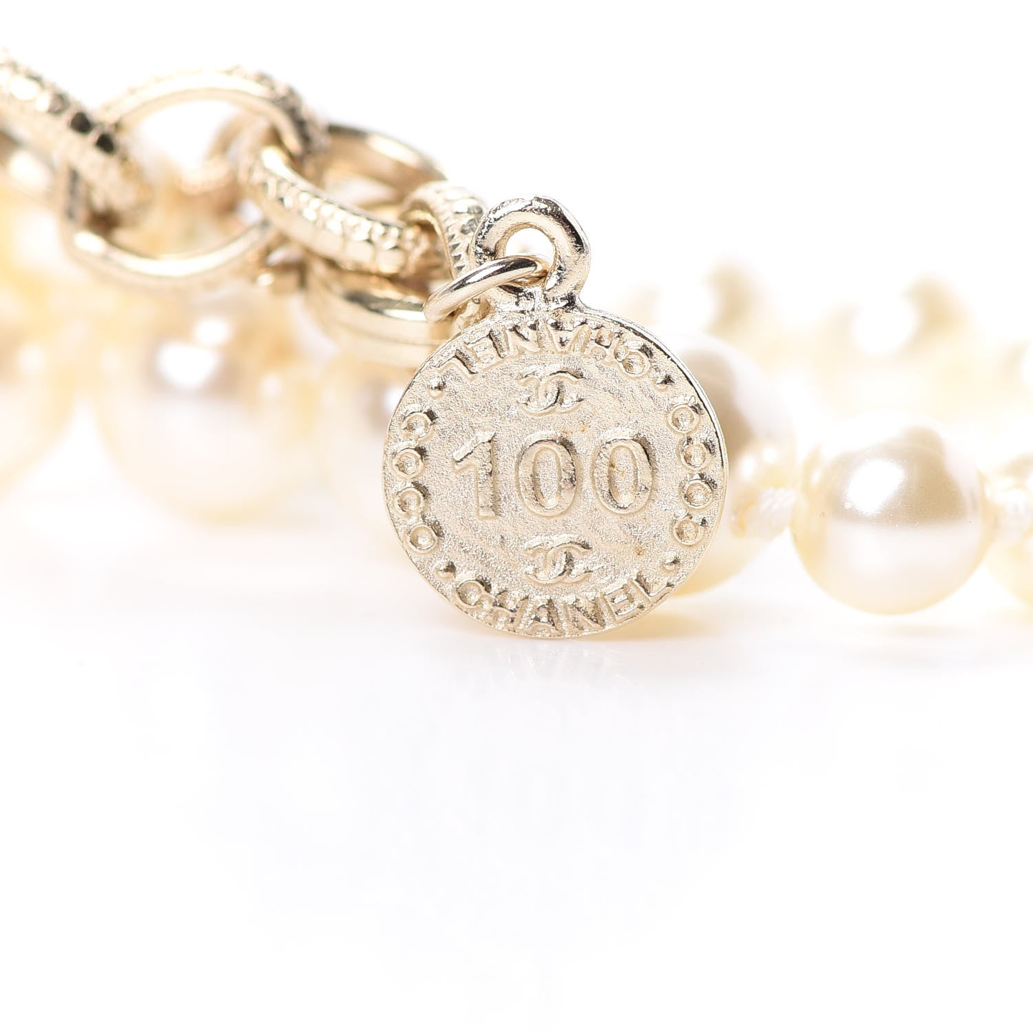 Chanel Graduated Pearl CC Short Necklace Gold 4 of 6