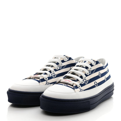 Louis Vuitton Canvas Escale Stellar Sneakers 37 Blue 3 of 8