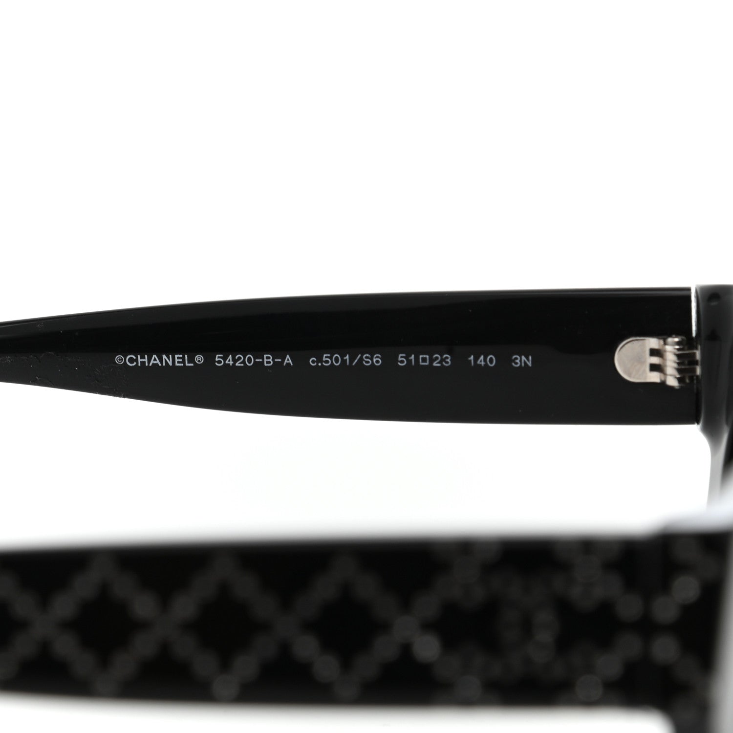Chanel Crystal CC Sunglasses 5420-B Black 5 of 9