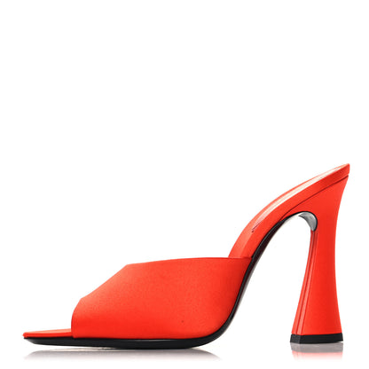 Saint Laurent Crepe De Chine Suite Mule Sandals 38 Arancio 1 of 11
