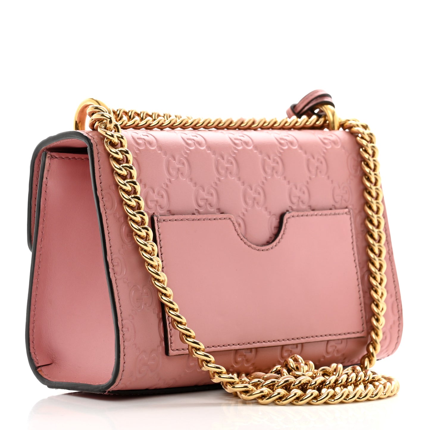 Guccissima Small Padlock Shoulder Bag Rose Baby Candy