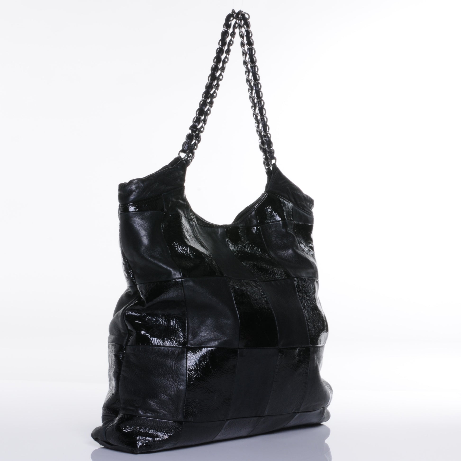 Chanel Patent Patchwork Brooklyn Tote Black 3 of 7