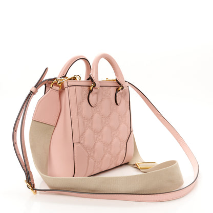 Gucci Calfskin GG Matelasse Mini Top Handle Bag Perfect Pink 3 of 13