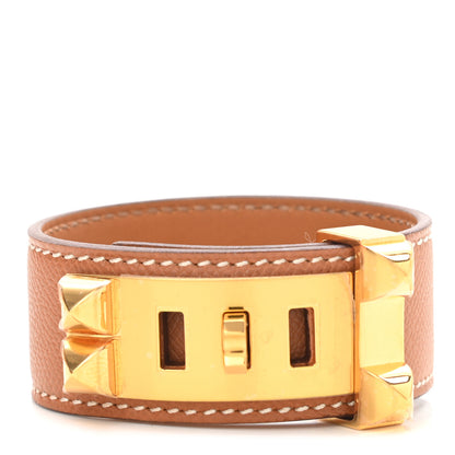 Hermes Madame Calfskin Collier de Chien 24 Bracelet T2 Gold 1 of 6