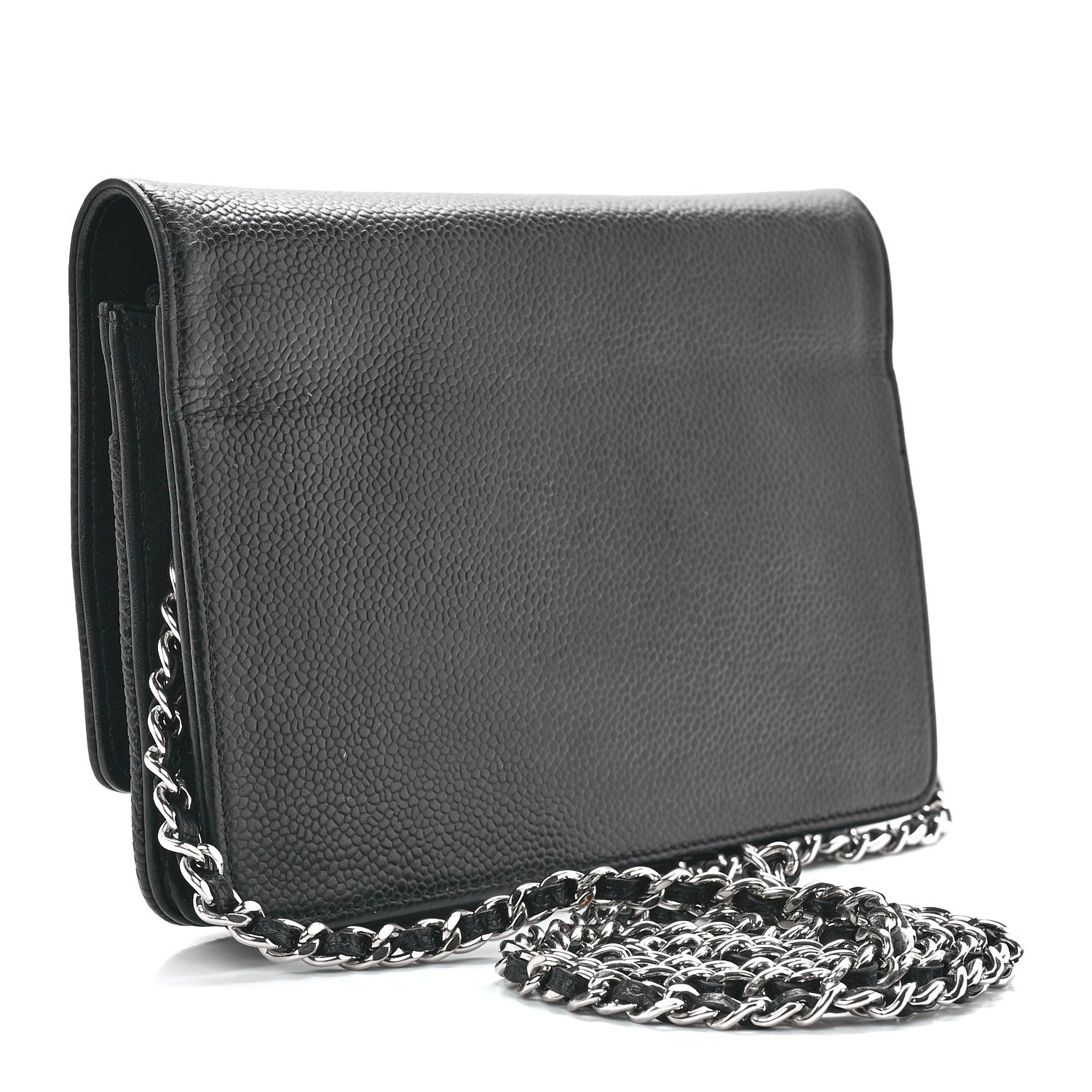 Chanel Caviar Timeless CC Wallet On Chain WOC Black 3 of 11