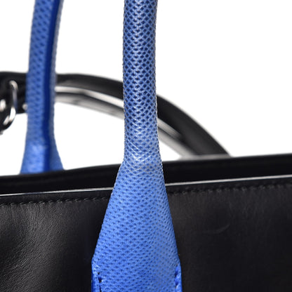 Balenciaga Calfskin Karung Padlock Nude Work S Top Handle Black Electric Bleu 17 of 17