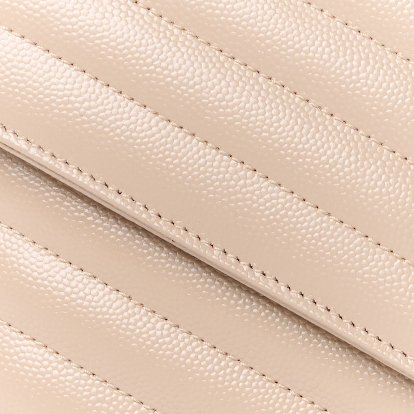 Grain De Poudre Matelasse Chevron Monogram Envelope Clutch Dark Beige