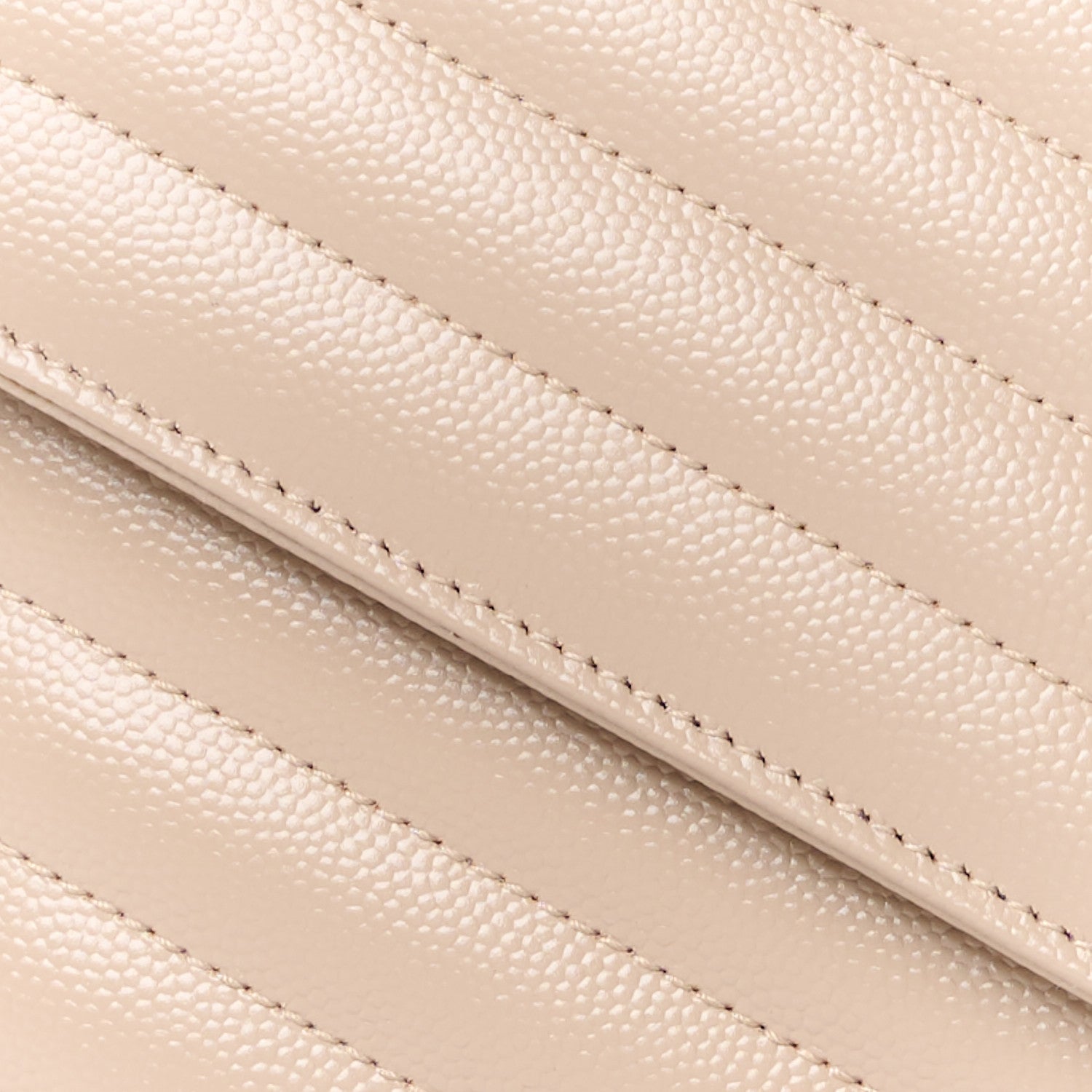 Saint Laurent Grain De Poudre Matelasse Chevron Monogram Envelope Clutch Dark Beige 8 of 10