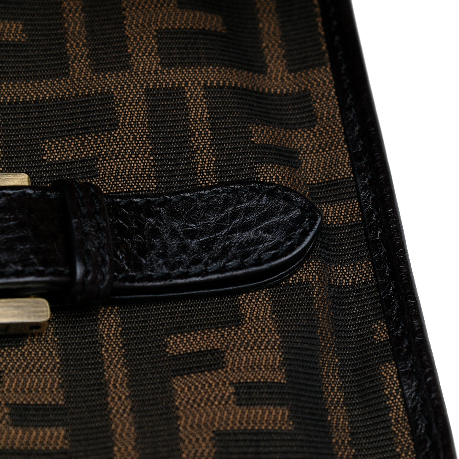 Fendi Zucca Calfskin Shoulder Bag Tobacco 12 of 19