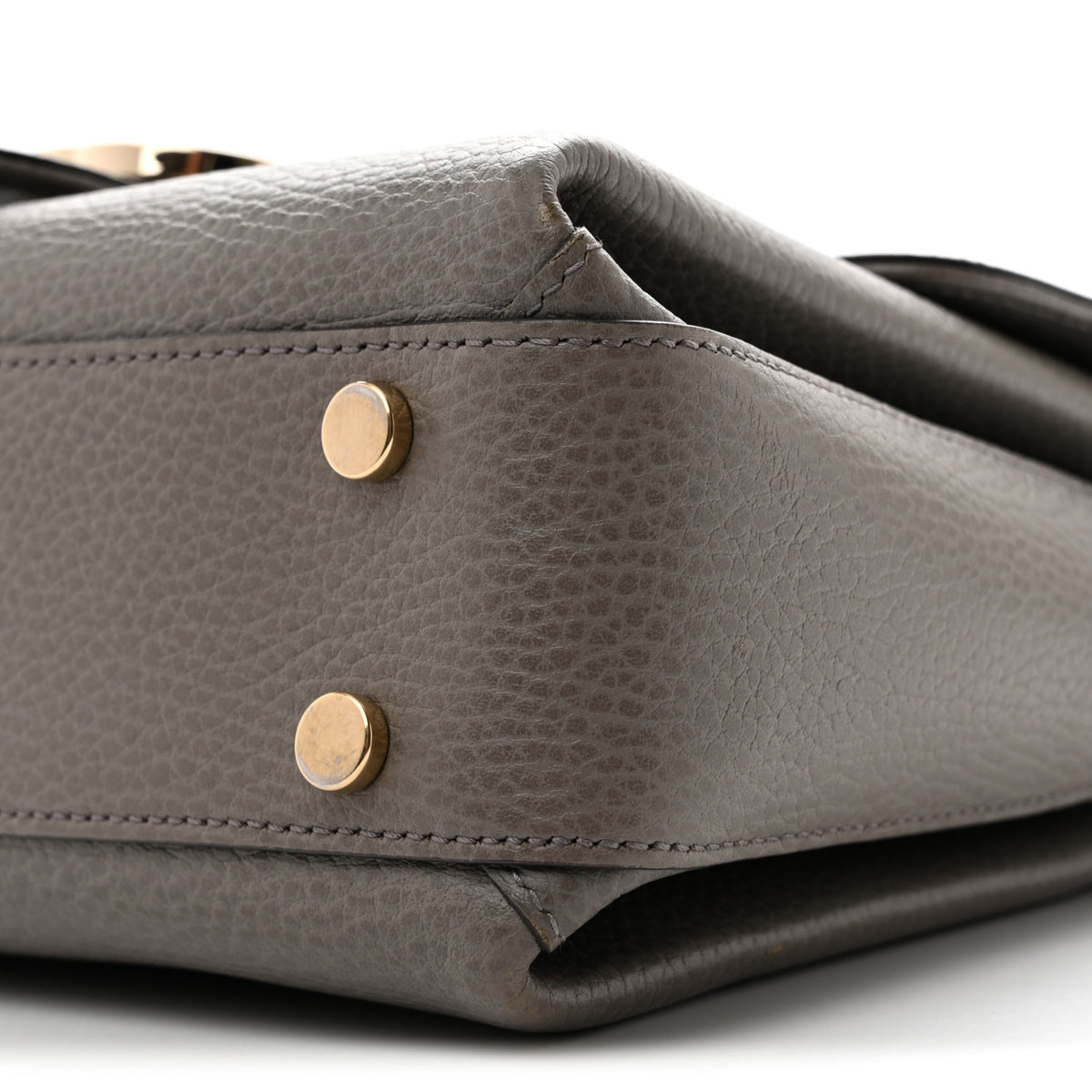 Dollar Calfskin Interlocking G Top Handle Shoulder Bag Loess