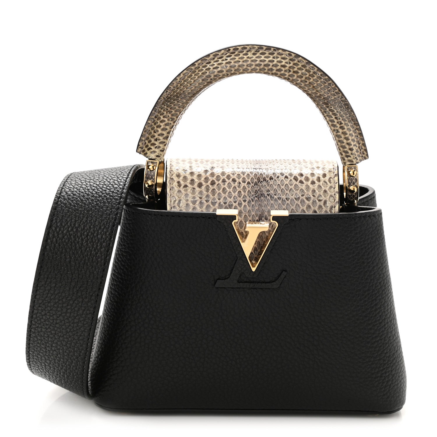 Louis Vuitton Taurillon Ayers Mini Capucines Black 1 of 7