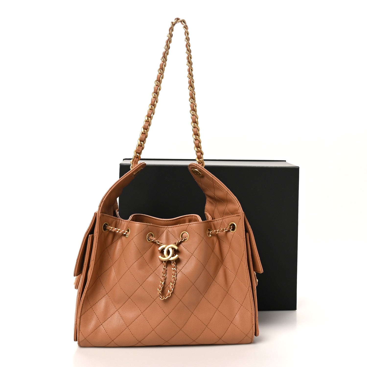 Chanel Caviar Quilted Small Chanel 25 Handbag Brown 11 of 11
