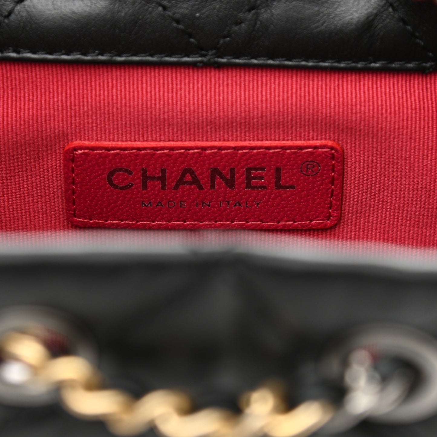 Aged Calfskin Quilted Small Gabrielle Backpack Black