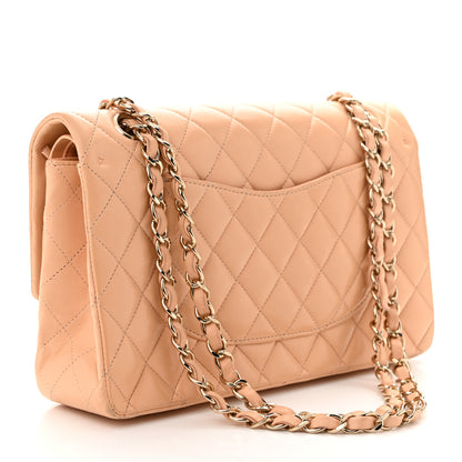 Chanel Lambskin Quilted Medium Double Flap Beige 3 of 11